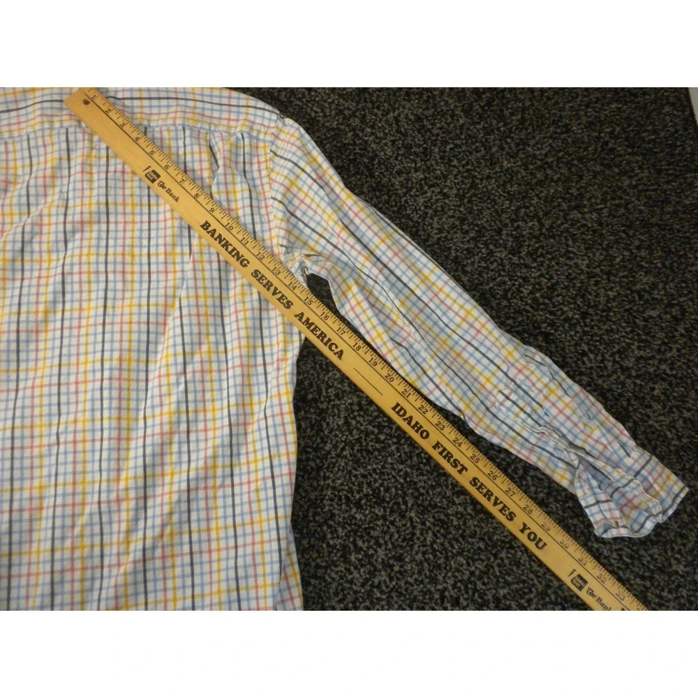 J Crew Shirt Mens M Flex Washed Slim Fit Graph Plaid Button Down Long Sleeve Ivy
